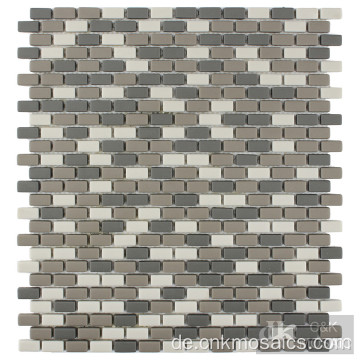 Mischen Sie Coclor Subway Tile mit Glasmosaik-Akzent